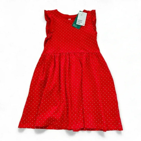 NWT H&M Flutter Sleeve Organic Dress | 4-6 - Picture 1 of 5